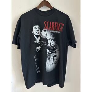Scarface "The World is Yours" T-shirt Reprint Changes Tag Single Stitch